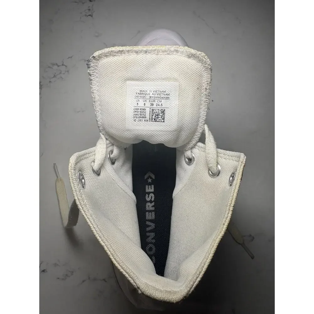 Converse Chuck Taylor All Star Lugged High Top Sneakers White Canvas Platform 8